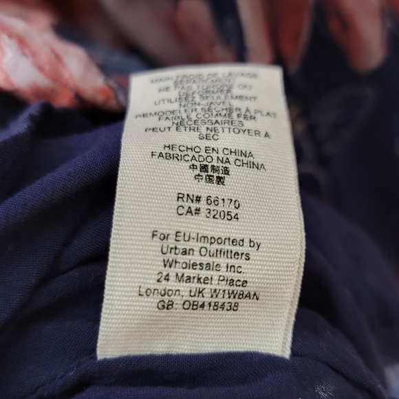 Free People Eyes on You Printed Mini Dress in Navy Combo - Picture 15 of 15